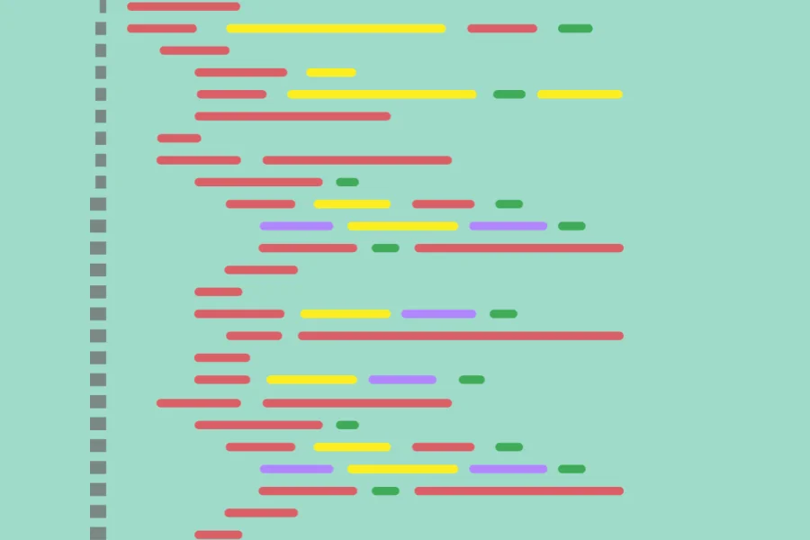 Bunte Strichfolge als Symbol für einen Code